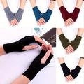 1 Pair Of Women's Cashmere Fingerless Gloves