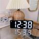 1pc, Led Mirror Table Clock Digital Alarm Snooze Display Time Desktop Electronic Table Clocks Desktop Clock