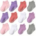 6/12 Pairs Non-slip Socks With Grippers - Ankle Style For Little Girls And Boys, Infants, Toddlers, Children