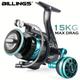 Billings Rotary Fishing Reel Dk 1000-7000 Maximum Braking Force 10kg Gear Ratio 5.2:1 Metal Spool Rotary Reel Eva/ Metal Cnc Rocker Rod Throwing Fishing Reel Seawater Fishing Reel Fishing Gear