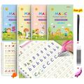 Copy Book Magic Practice Children's Book Reusable Free Wipe Children's Toys Writing Stickers English Copy Book Children's Character Practice Parent Child Education Suitable For Boys And Girls