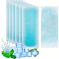20pcs Cooling Patch, 8 Hours Fever Cooling Gel Pads, Hot Flash Blue Forehead Cold Cooling Sticker Sheets