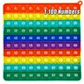 Rainbow 1-100 Numbers Pop Fidget Toys, Math Counting Games Learning Educational Toy For Kindergarten Preschool Kids