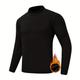 Men's Thermal Underwear Top, Turtleneck Long Sleeve Warm Bottoming Shirt, Casual Slim Fit Base Layers Tops