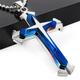 1pc Men's Cross Pendant Necklace Chain, Men's Religious Jewelry