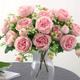 1 Bouquet, Stunning 5-head Artificial Persian Rose Bouquet For Home Decoration And Weddings