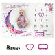 Extra Large Photography Baby Blanket - Capture Your Little Girl's First Year Growth With The Moon Baby Monthly Calendar! Christmas, Halloween, Thanksgiving Day Gift
