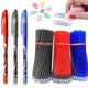 25 Pieces/set Black Blue Red Ink Erasable Pen Filling Stick 0.5mm Magic Erasable Gel Pen Infinite Rubber Office School Stationery (3 Pens+20 Refills+2 Eraser)