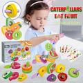 Children's Fruits And Vegetables String Music Toys, Greedy Eating Bugs String Intelligence Shape Training Interactive Fun Early Education Educational Toys