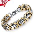 1 Pcs Classic Fashion Stainless Steel Men's Chain Bracelet Hip Hop Jewelry (length: 21cm)