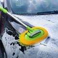 1pc Extendable Car Wash Mop, Long Handle Chenille Car Cleaning Brush, Car Care Product, Wash Brush Car Cleaning Tool, Green