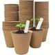 10/50/100/200pcs Peat Pots, Biodegradable Round Plant Seedling Starters Kit, Seed Germination Trays With 10 Plant Labels For Flower Vegetable Tomato Saplings & Herb Seed Germination, 3.15 Inches