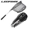 Leofishing Folding Fishing Landing Net With 5.91ft/7.87ft Telescopic Pole Handle Heavy Duty Collapsible Dip Net For Kayak Fly Catfish Bass Crab Trout