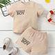 "2pcs Baby Infant Boys Casual ""mama's Boy"" T-shirt & Shorts Set Kids Clothes For Summer"