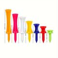 50pcs Colorful Golf Tees - Durable Castle Tees With Multi-size Ball Socket - Perfect For Practice & Tournaments!
