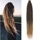 20 Strands 24 Inch Dreadlock Extensions Synthetic Hippie Single Ended Dreads Ombre Blonde 0.6 Cm Width Loc Extensions Reggae Style Crochet Hair For Women