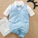 Little Gentleman Bowtie Cotton Long Sleeve Baby Bodysuit Newborn Boys Spring And Autumn Romper Party Onesie