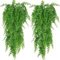 1pc/2pcs Artificial Hanging Plants Fern Vine - Fake Ivy Leaves Decoration For Indoors & Outdoors, Faux Foliage Greenery Decor For Living Room, Kitchen, Balcony, Garden, Bedroom, Farmhouse Aesthetic