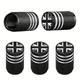 5pcs Suitable For Cars, Motorcycles, Outdoor Bikes Union Jack Aluminum Alloy Tire Valve Caps Leak-proof Anti-corrosion Valve Core Caps