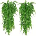 1/2pcs Artificial Hanging Plants Fern Vine - Fake Ivy Leaves Decoration For Indoors & Outdoors, Faux Foliage Greenery Decor For Living Room, Kitchen, Balcony, Garden, Bedroom, Farmhouse Aesthetic