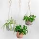 1pc Hand-woven Flower Plant Hanger, Net Plant Hanging Flower Pot Net, Handmade Diy Hanging Basket, Cotton Rope Net Bag, Indoor Home Outdoor Garden Party Decoration Hanging Basket