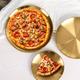 1pc/2pcs, Golden Pizza Plates, Stainless Steel Dinner Plate, Round Golden Tray, Food Serving Plate, For Home Kitchen, Restaurant, Party Use