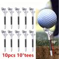 Golf Tees -10 Degree Oblique Insertion Decrease Friction, Durable Plastic Golf Tees To Enhance Golf Shot Distance & Precision- Robotically Tested To Reduce Ball Spin (pack Of 10)