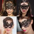 1pc Halloween Masquerade Accessories Mask Half-face Mask Black Lace Mask For Women