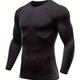 1/3 Pcs, Men's Thermal Long Sleeve Shirts, Winter Sports Base Layer Top, Athletic Running T-shirt