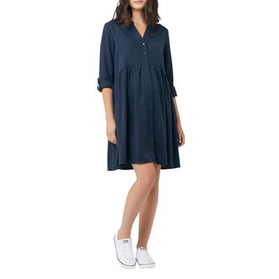 Demi Pleated Button-up Maternity Dress