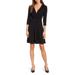 Faux Wrap Drape Dress