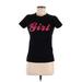 American Apparel Short Sleeve T-Shirt: Black Tops - Women's Size Small