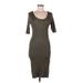 Olive and Oak Casual Dress - Sweater Dress: Gray Dresses - Women's Size Medium