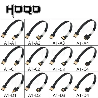 HDMI-compatible,FPV HDMI ffc HDMI Ribbon Cable 90 Degree Mini/Micro HDMI to Standard HDMI PCB