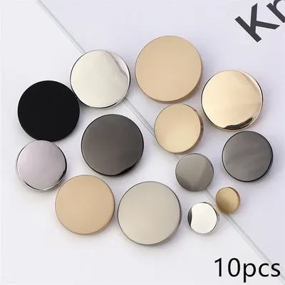 10/15/20/25mm Golden Buttons for Clothes 20mm Sewing Material Sewing Accessories Windbreaker Jacket