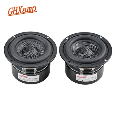 GHXAMP Fiberglass Braided 3 Inch Woofer Subwoofer Hifi Speaker Unit Powerful Low Frequency 4OHM 25W Waterproof 2PCS