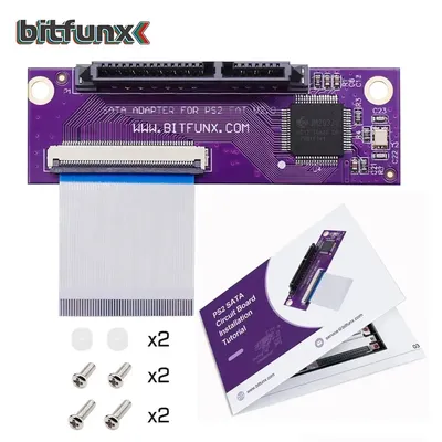 BitFunx SATA Upgrade Board Hard Drive Adapter Kit For PS2 IDE Hard Drives Original Network Adapter