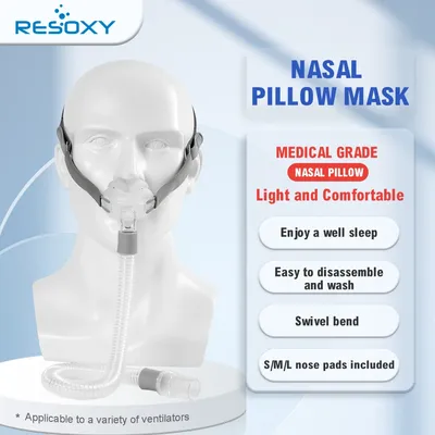 Resoxy Cpap Nasal Pillows Mask Universal PM1 Sleep Apnea Nasal Mask For Cpap&Bipap With S/M/L 3