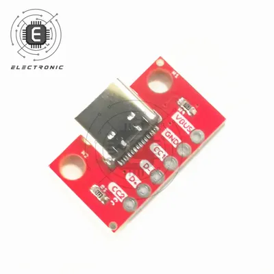16P USB 3.1 Type-C Female Test PCB Board Adapter 2.54mm Connector Socket For Data Transfer Power