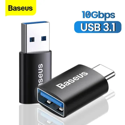 Baseus USB 3.1 OTG Adapter Type C Male to USB-A Converter For Macbook Xiaomi Huawei Samsung 10Gbps