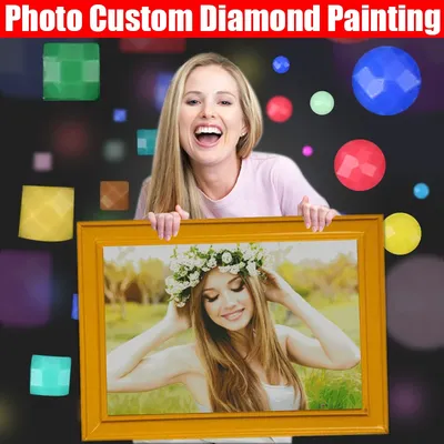 HOMFUN Photo Custom Diamond Painting 5D DIY Picture of Rhinestones Diamond Embroidery 3D Cross