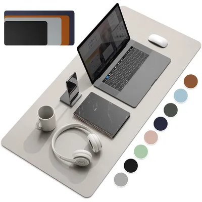 Large Size Office Desk Protector Mat PU Leather Waterproof Mouse Pad Desktop Keyboard Desk Pad