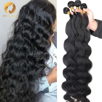 Body Wave bundles human hair Brazilian Natural Black Hair Weave 4 Remy Human hair bundles Deals for
