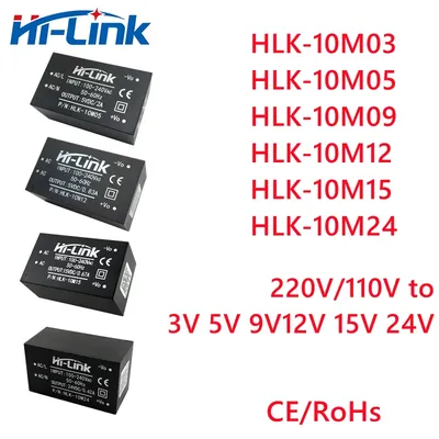 Free ship CE/ROHS Hi-Link 110V 220V to 3V 5V 9V 12V 15V 24V AC/DC Step Down Converter Isolated 10M05