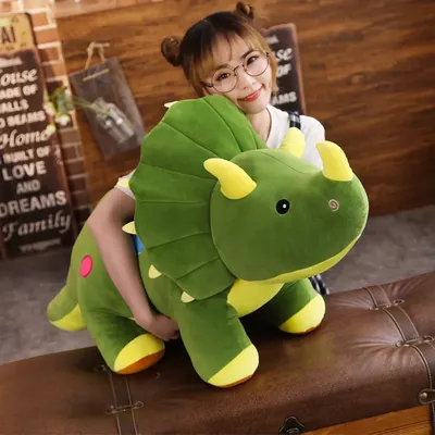 40-100cm Creative Big Plush Soft Triceratops Stegosaurus Plush Toy Dinosaur Doll Stuffed Toy Kids