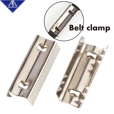 Mellow 10pcs 3D Printer Parts GT2 Open Belt Clip Open-end Timing Belts Openbuilds Belt clamp Crimp