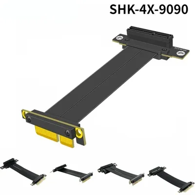 PCI-E Riser PCIE 4X Cable PCI Express Riser Card PCIe X4 Flat Extension Cable Motherboard Extender