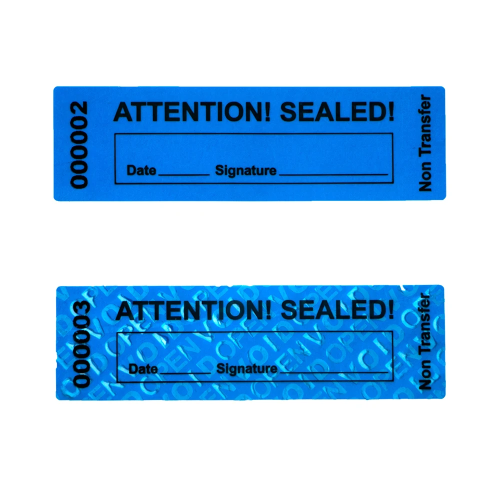 Holographic Security Seals, Tamper-Proof Labels with Unique Serial Number, Safe Warranty Sticker, Void Seal, Silver, 1x3 cm