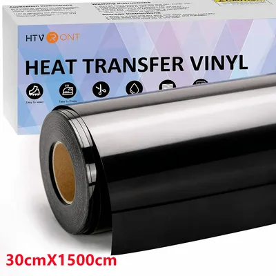 HTVRONT 12"X20ft/50ft/30x1500cm Heat Transfer Vinyl Roll for T-shirt Sticker Craft Iron on DIY PU HTV Film For Printing Clothing