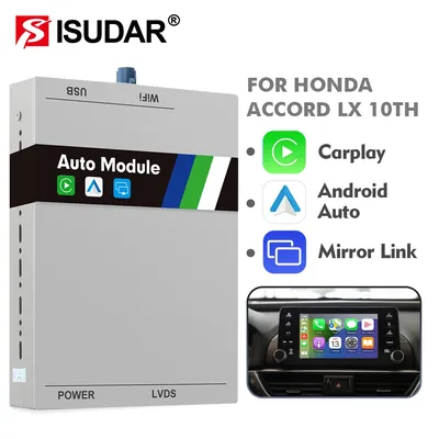 ISUDAR For Apple Wireless Carplay For HONDA/ACCORD 10th Generation 2018- Android Auto Car Multimedia Play AI Box Video Camera